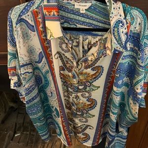 Eesome multi color satin top